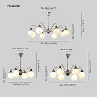 Sun Bend Vintage for Living Room Chandelier Lighting Fixture | Rebooters - Rebooters