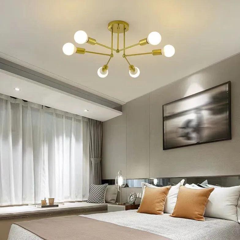 Radiating Multi-Head Modern Ceiling Light for Home Spaces - Rebooters