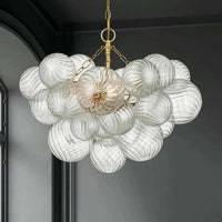 Transparent Glass Spherical Multi-Light Branch Chandelier Design | Rebooters - Rebooters