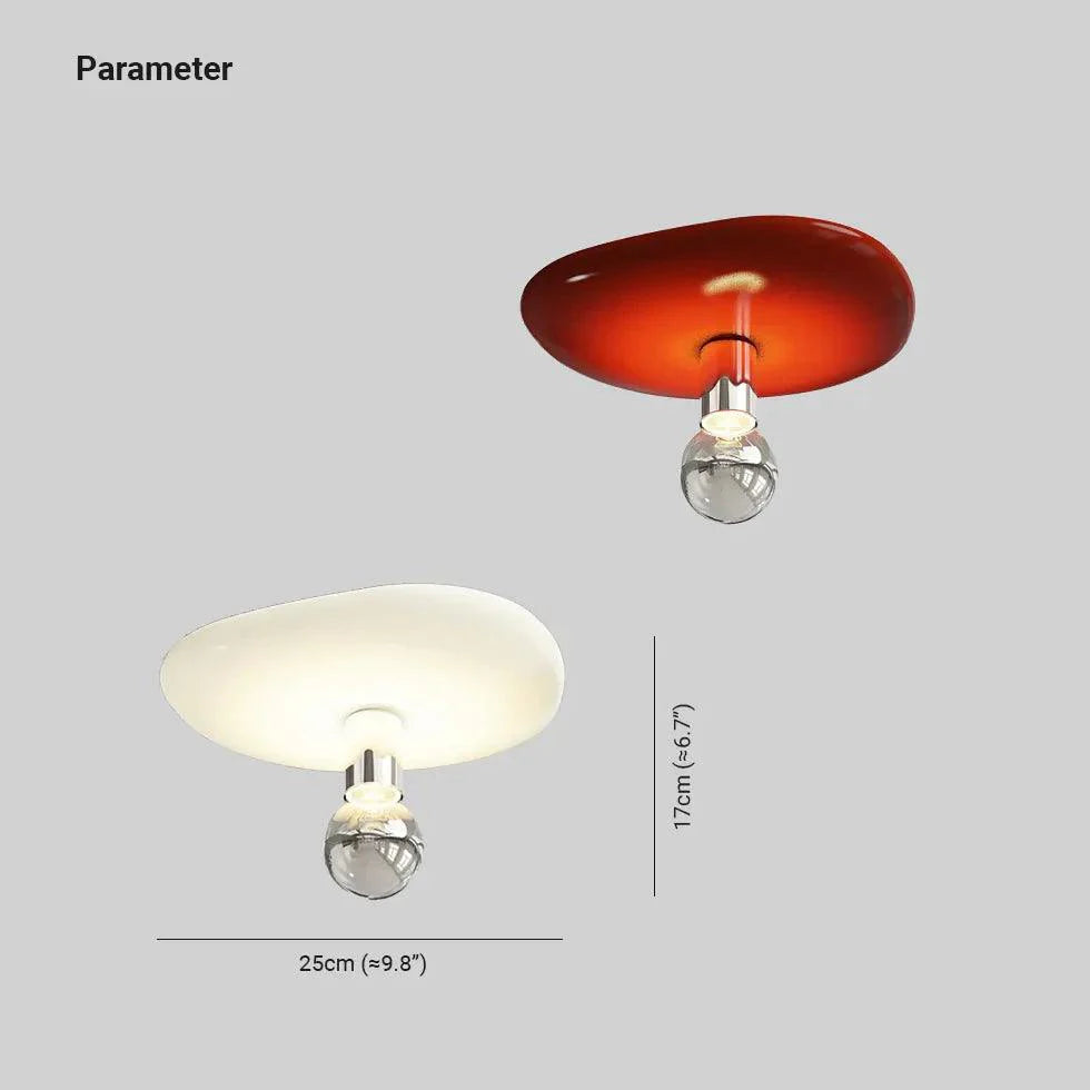 Red Irregular Round Design Recessed Ceiling Light Fixture - Rebooters