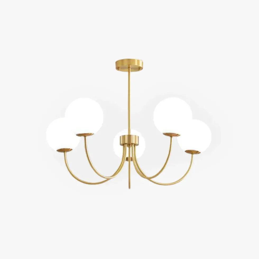 Curved And Branched Bedroom Gold Chandelier For Stylish Decor | Rebooters - Rebooters