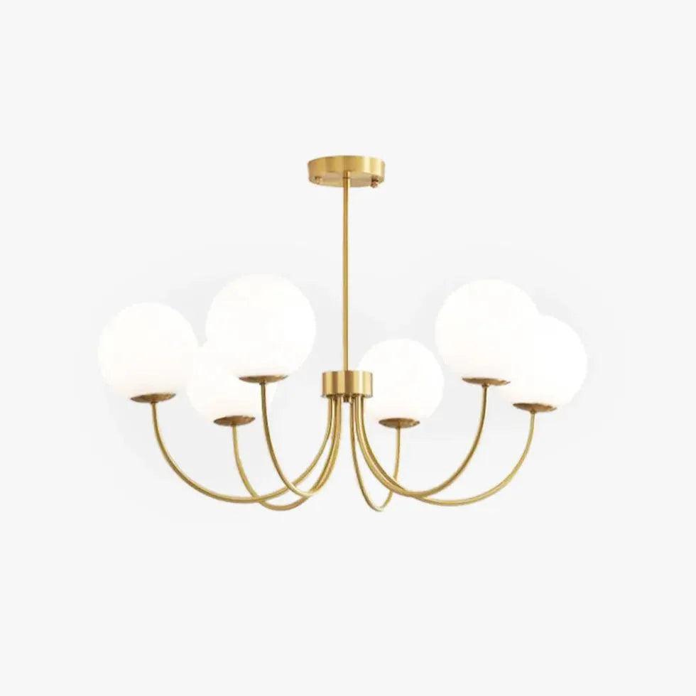 Curved And Branched Bedroom Gold Chandelier For Stylish Decor | Rebooters - Rebooters