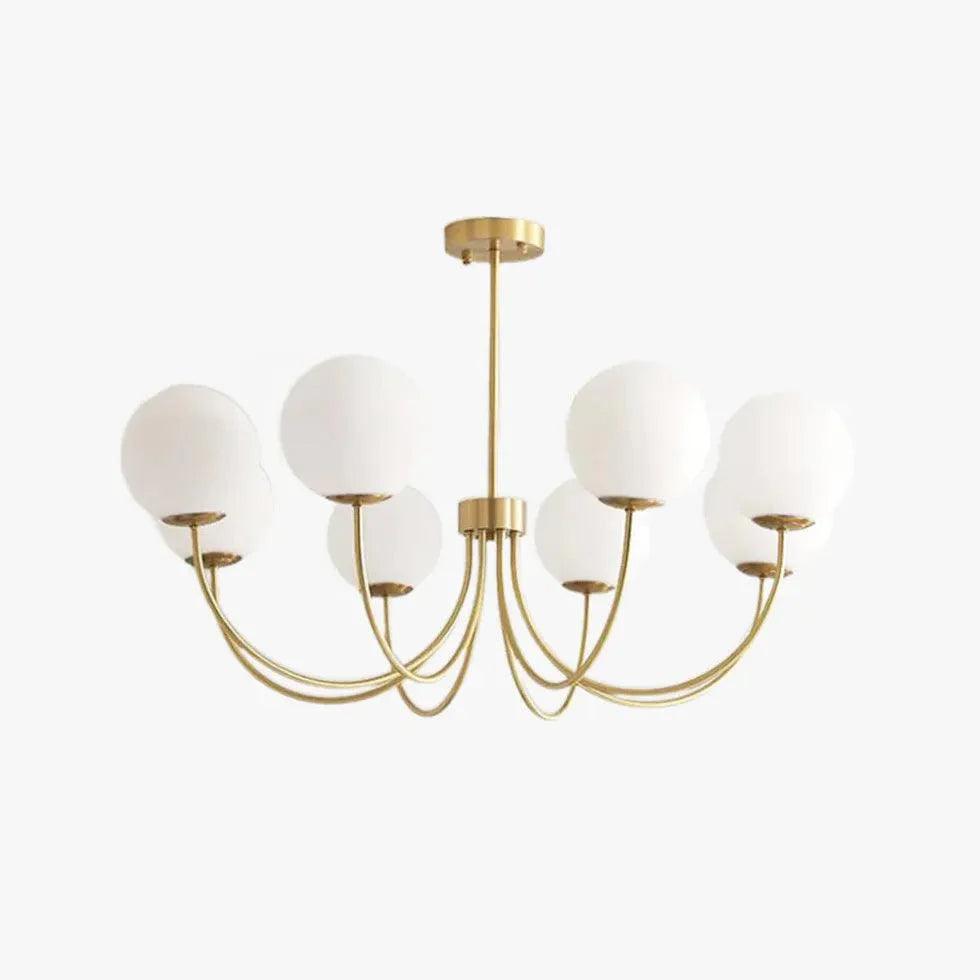 Curved And Branched Bedroom Gold Chandelier For Stylish Decor | Rebooters - Rebooters