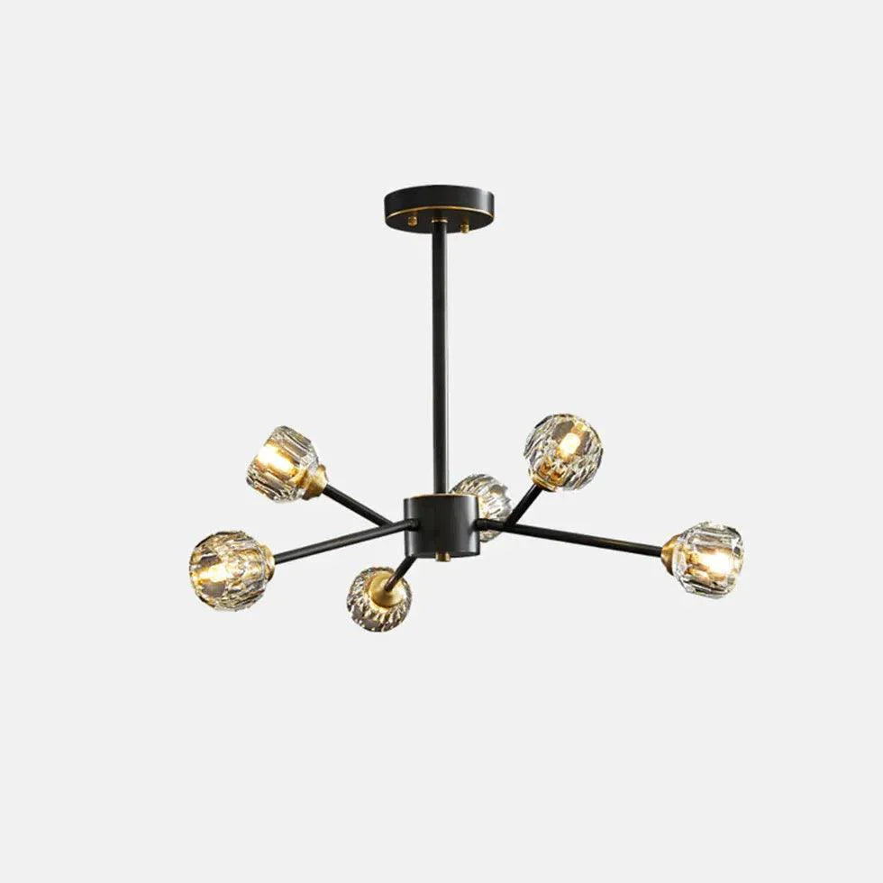 Gold Glass Radial For Dining Room Chandelier Pendant Lamp | Rebooters - Rebooters