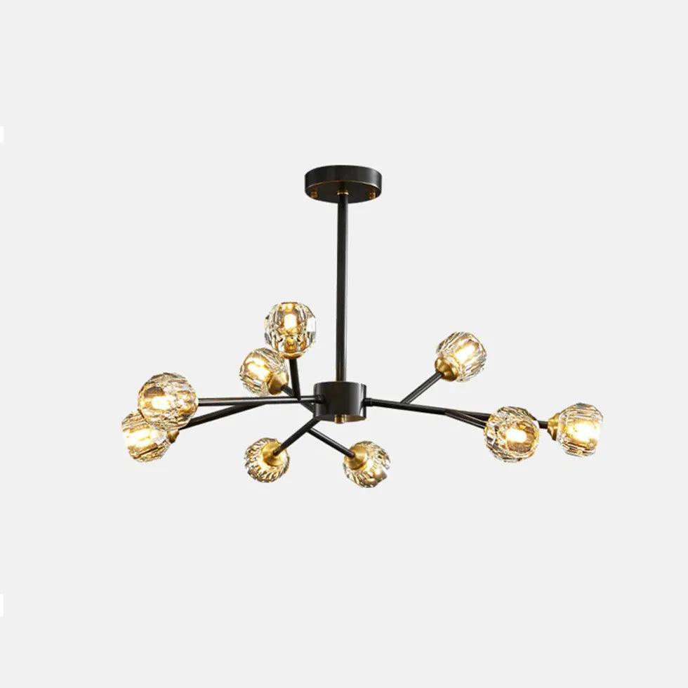 Gold Glass Radial For Dining Room Chandelier Pendant Lamp | Rebooters - Rebooters