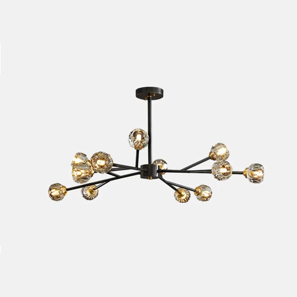 Gold Glass Radial For Dining Room Chandelier Pendant Lamp | Rebooters - Rebooters