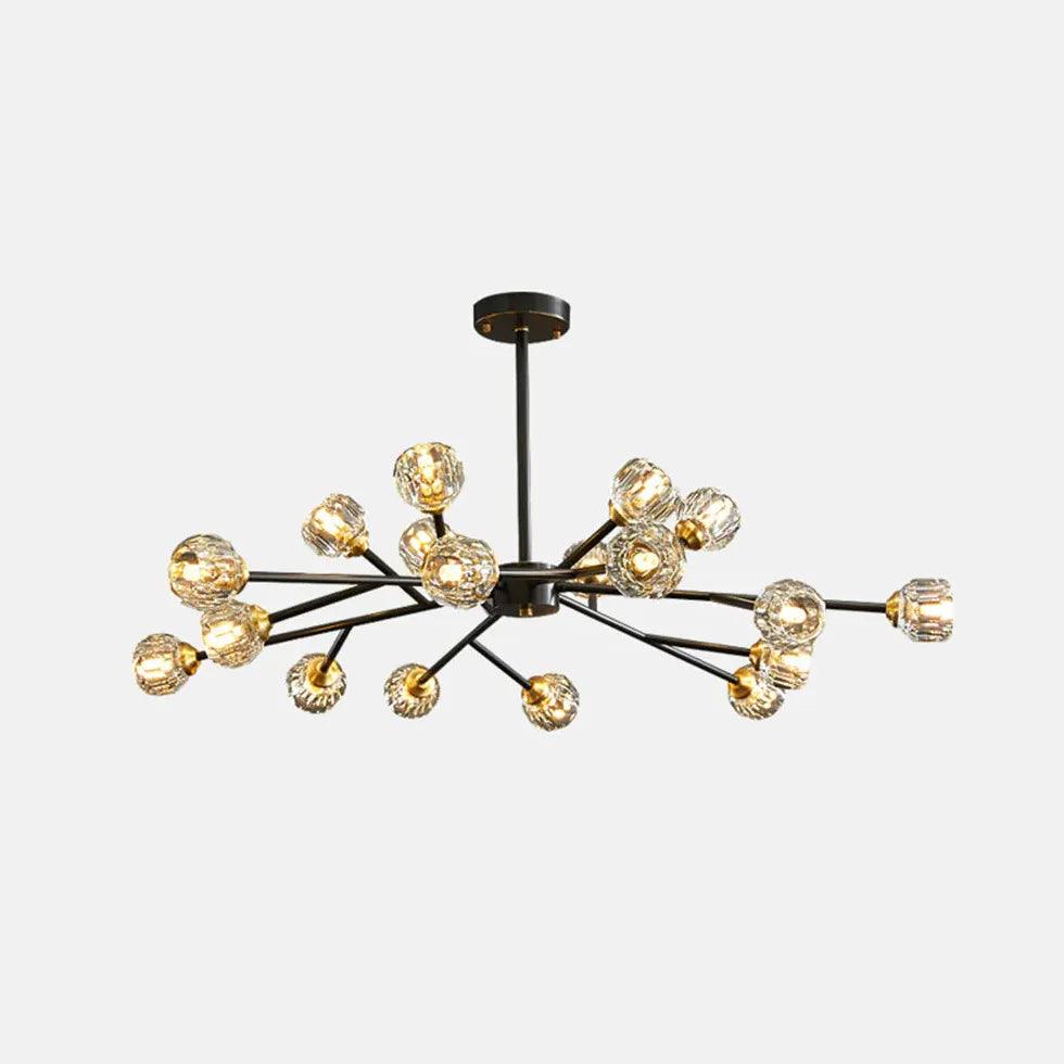 Gold Glass Radial For Dining Room Chandelier Pendant Lamp | Rebooters - Rebooters