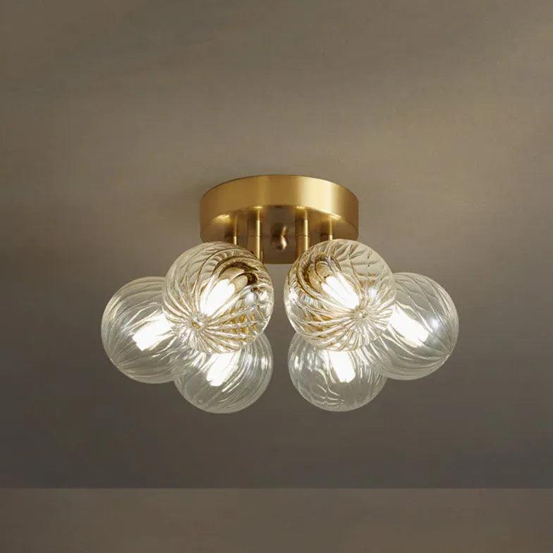 Multiple Matte Frosted Glass Spherical Ceiling Light Fixture - Rebooters