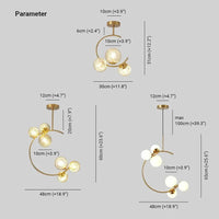 Semi-Arc White Glass Ball Pendant Light for Modern Spaces - Rebooters