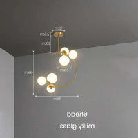 Semi-Arc White Glass Ball Pendant Light for Modern Spaces - Rebooters