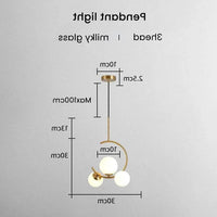Semi-Arc White Glass Ball Pendant Light for Modern Spaces - Rebooters