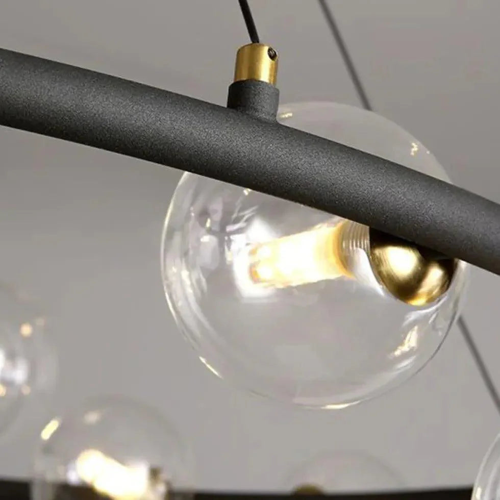 Golden Circle Modern Glass Sphere Pendant Light Chandelier | Rebooters - Rebooters