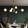 White Multi Glass Ball Radial Chandelier for Modern Spaces | Rebooters - Rebooters