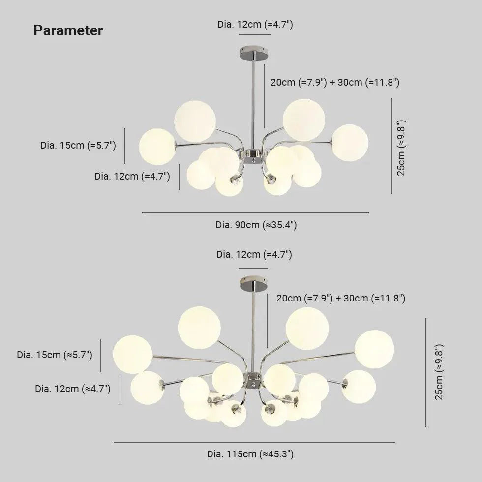 Star Diffusion Modern for Living Room Chandelier Design | Rebooters - Rebooters