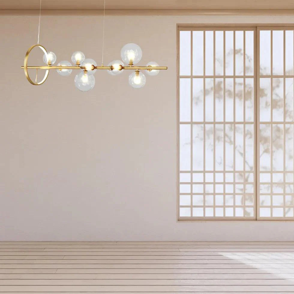 Linear Large Light Bulb Modern Chandelier for Living Room | Rebooters - Rebooters