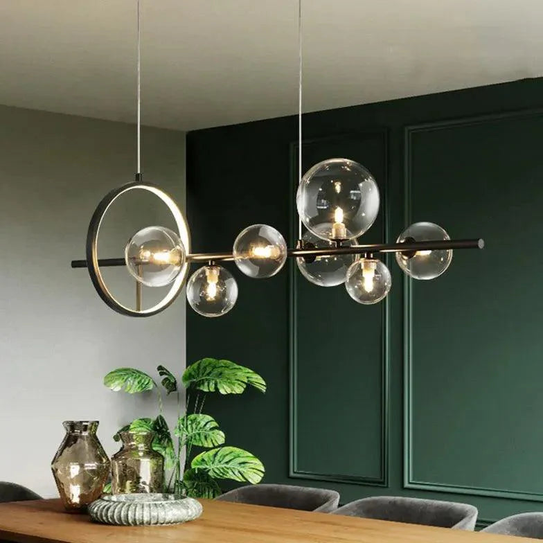 Linear Large Light Bulb Modern Chandelier for Living Room | Rebooters - Rebooters