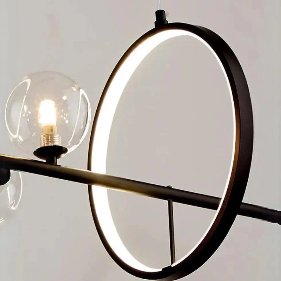 Linear Large Light Bulb Modern Chandelier for Living Room | Rebooters - Rebooters