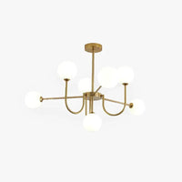 White Asymmetric Modern for Living Room Chandelier Design | Rebooters - Rebooters