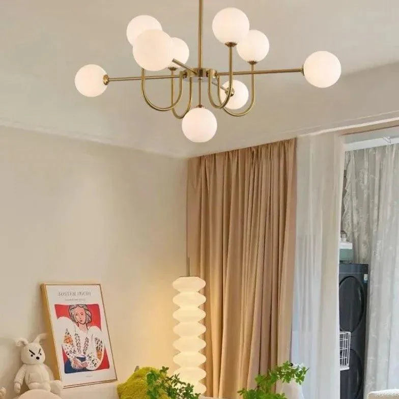 White Asymmetric Modern for Living Room Chandelier Design | Rebooters - Rebooters