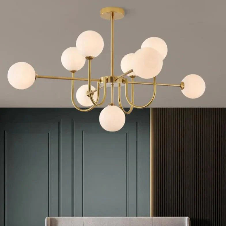 White Asymmetric Modern for Living Room Chandelier Design | Rebooters - Rebooters