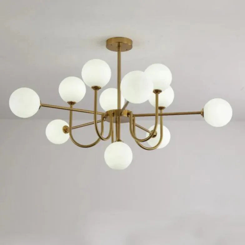 White Asymmetric Modern for Living Room Chandelier Design | Rebooters - Rebooters