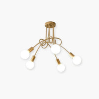 White Multi-Bulb Entwined Ceiling Light for Modern Spaces | Rebooters - Rebooters