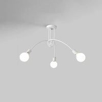 White Multi-Bulb Entwined Ceiling Light for Modern Spaces | Rebooters - Rebooters