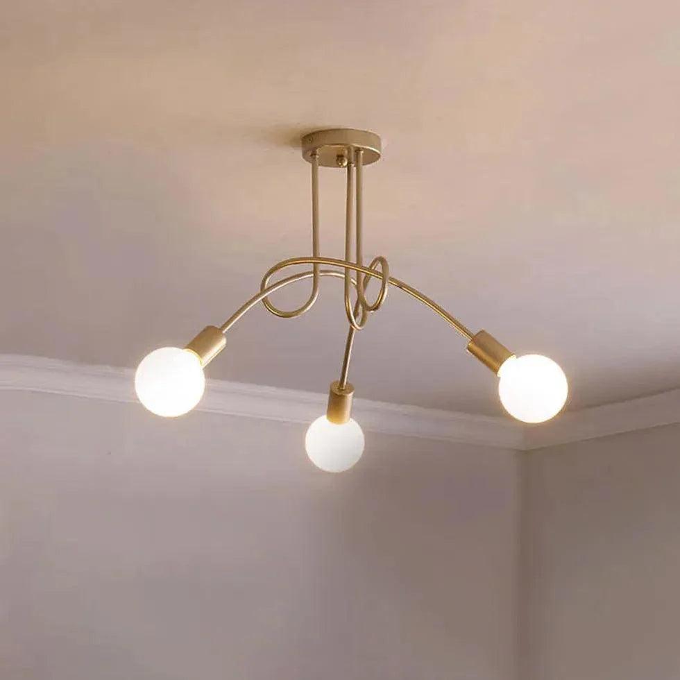 White Multi-Bulb Entwined Ceiling Light for Modern Homes - Rebooters