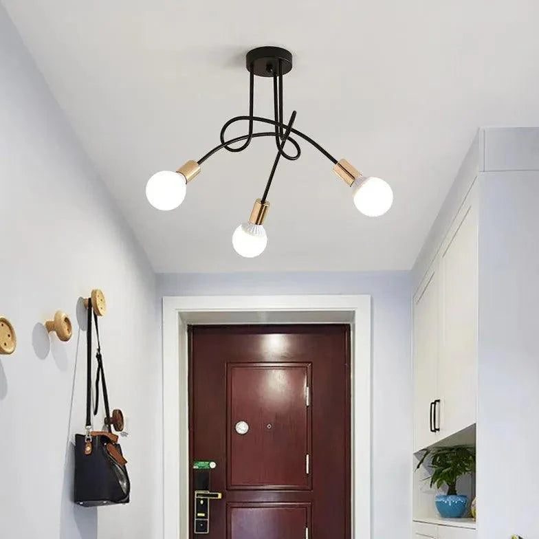 White Multi-Bulb Entwined Ceiling Light for Modern Spaces | Rebooters - Rebooters