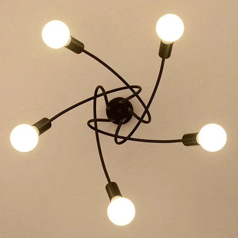 White Multi-Bulb Entwined Ceiling Light for Modern Homes - Rebooters