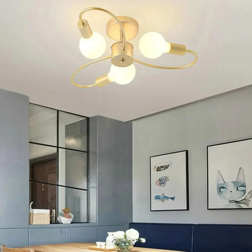 Radiant Multi-Head Arc-Shaped LED Chandelier for Homes | Rebooters - Rebooters