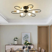 Radiant Multi-Head Arc-Shaped LED Chandelier for Homes | Rebooters - Rebooters