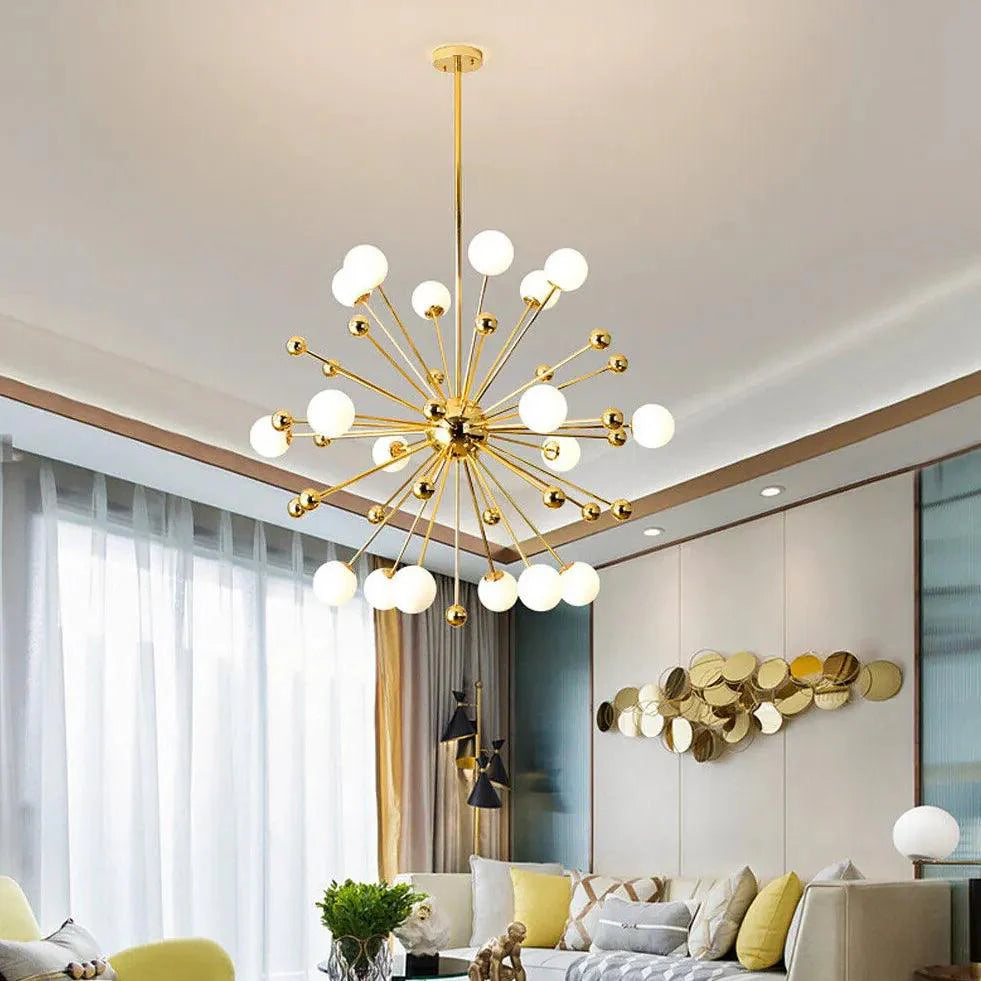 Star Radiation Modern Gold Chandelier for Living Room | Rebooters - Rebooters