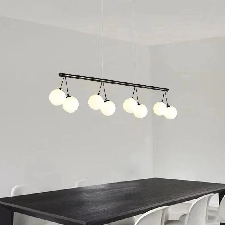 Round Frame Black Modern Chandelier for Elegant Spaces | Rebooters - Rebooters