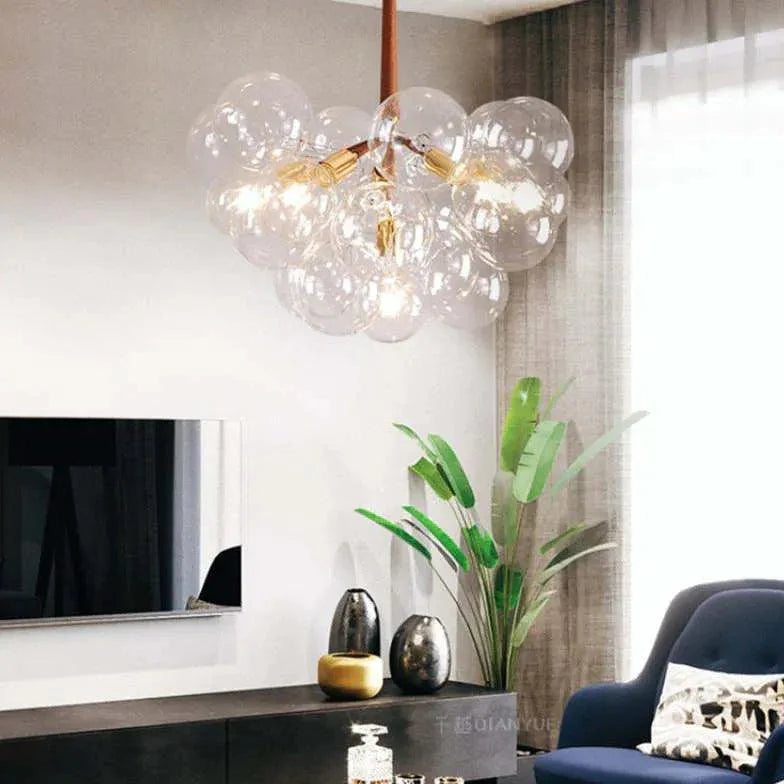 Transparent Glass Bubble Artistic Chandelier for Modern Homes | Rebooters - Rebooters