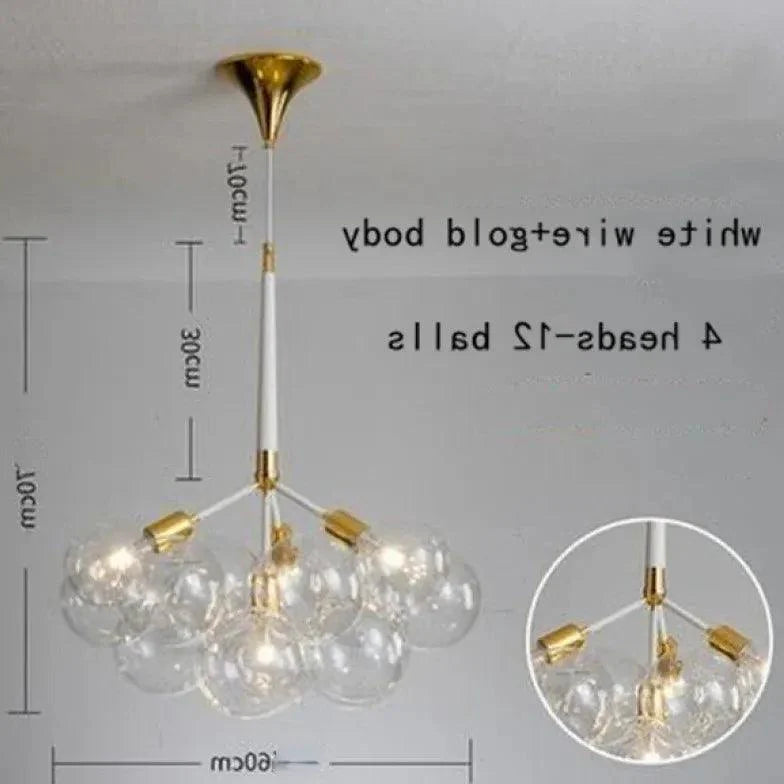 Transparent Glass Bubble Artistic Chandelier for Modern Homes | Rebooters - Rebooters