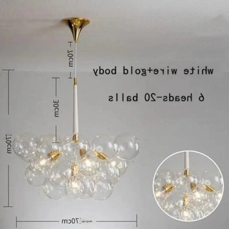 Transparent Glass Bubble Artistic Chandelier for Modern Homes | Rebooters - Rebooters