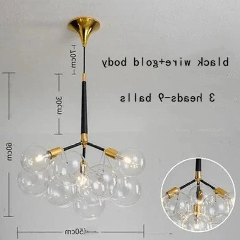 Transparent Glass Bubble Artistic Chandelier for Modern Homes | Rebooters - Rebooters