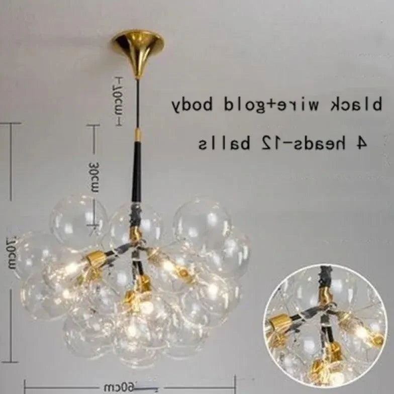 Transparent Glass Bubble Artistic Chandelier for Modern Homes | Rebooters - Rebooters