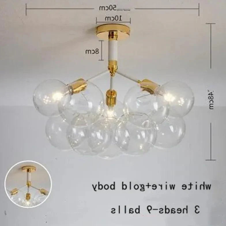 Transparent Glass Bubble Artistic Chandelier for Modern Homes | Rebooters - Rebooters