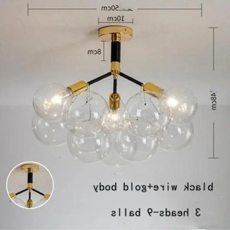 Transparent Glass Bubble Artistic Chandelier for Modern Homes | Rebooters - Rebooters