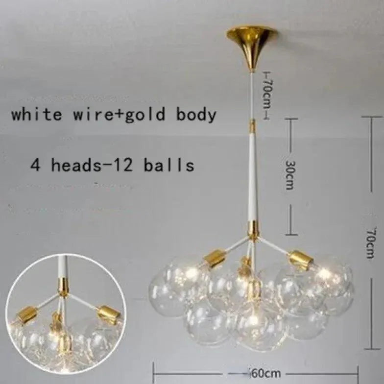 Transparent Glass Bubble Artistic Chandelier for Modern Homes | Rebooters - Rebooters