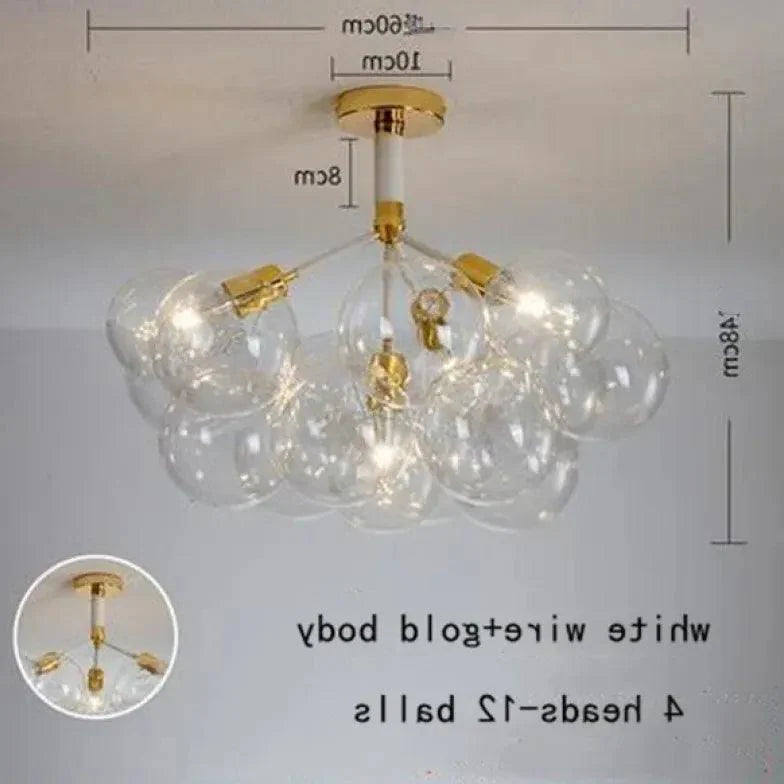 Transparent Glass Bubble Artistic Chandelier for Modern Homes | Rebooters - Rebooters