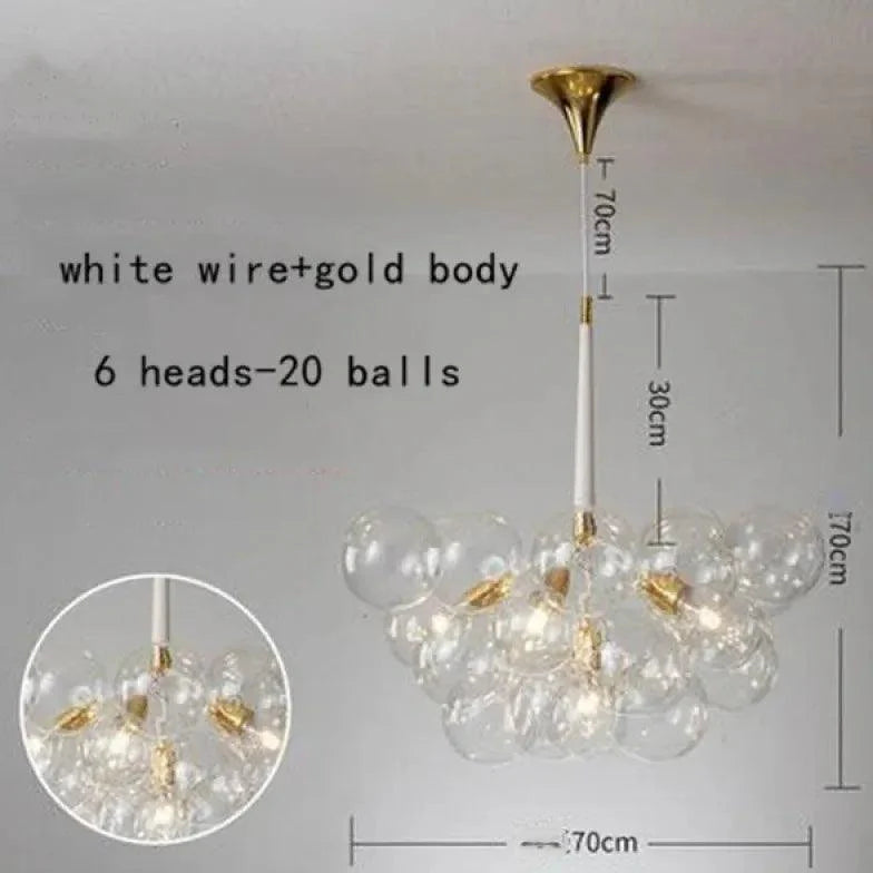 Transparent Glass Bubble Artistic Chandelier for Modern Homes | Rebooters - Rebooters