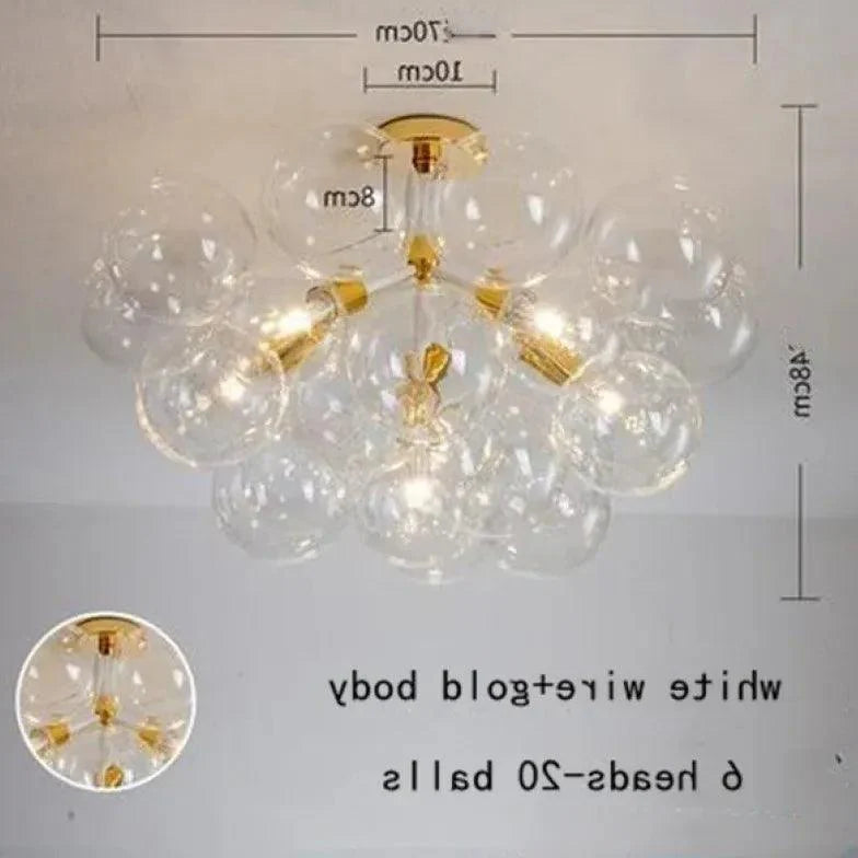 Transparent Glass Bubble Artistic Chandelier for Modern Homes | Rebooters - Rebooters