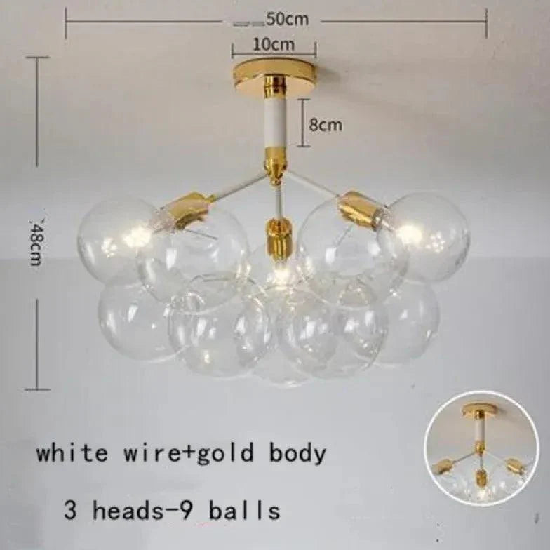 Transparent Glass Bubble Artistic Chandelier for Modern Homes | Rebooters - Rebooters