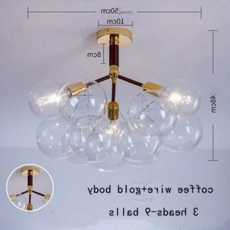 Transparent Glass Bubble Artistic Chandelier for Modern Homes | Rebooters - Rebooters