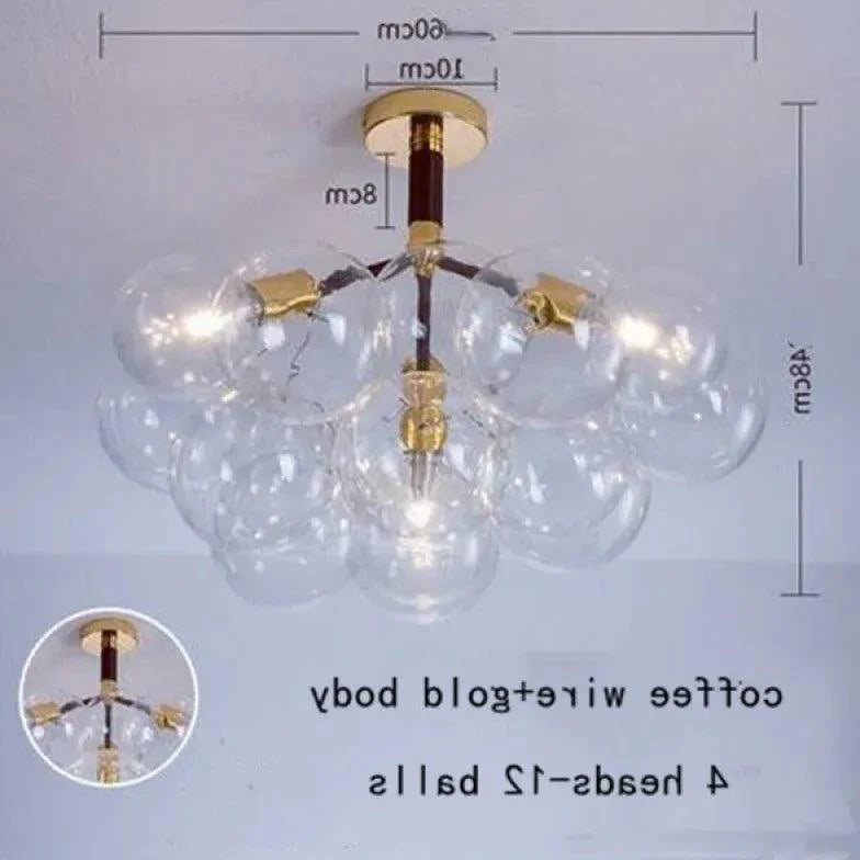 Transparent Glass Bubble Artistic Chandelier for Modern Homes | Rebooters - Rebooters