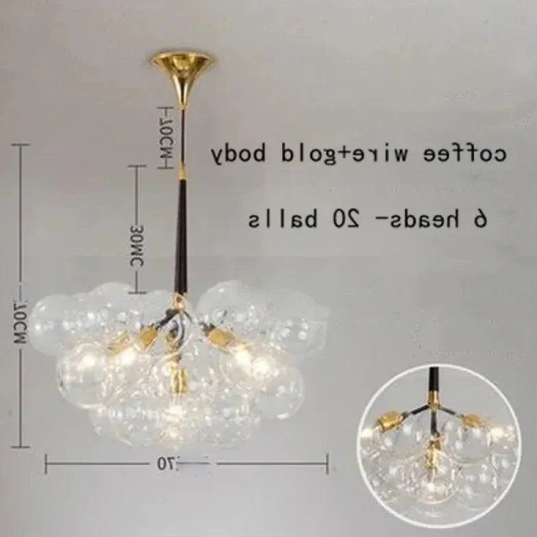 Transparent Glass Bubble Artistic Chandelier for Modern Homes | Rebooters - Rebooters