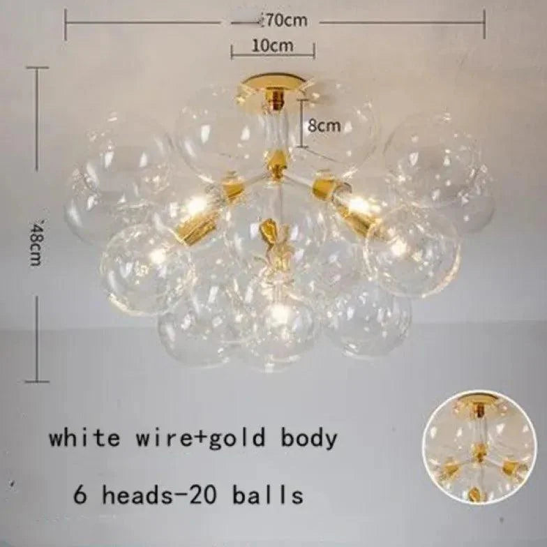 Transparent Glass Bubble Artistic Chandelier for Modern Homes | Rebooters - Rebooters